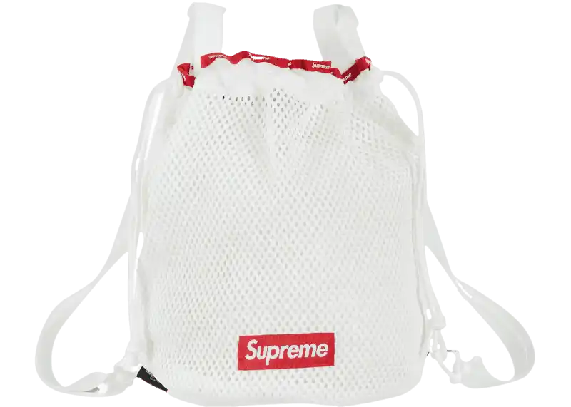 Supreme Mesh Small Backpack - White