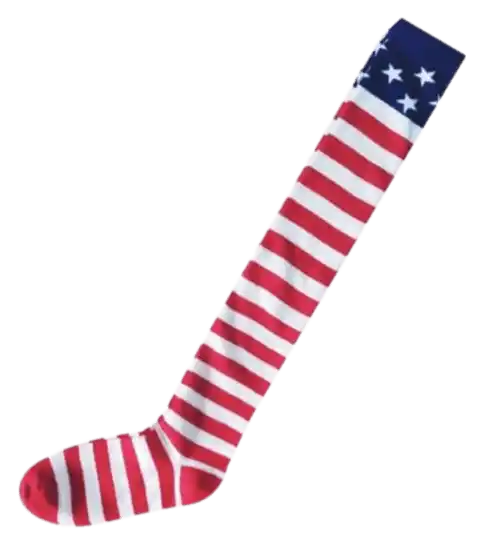 USA Flag Over Knee Socks