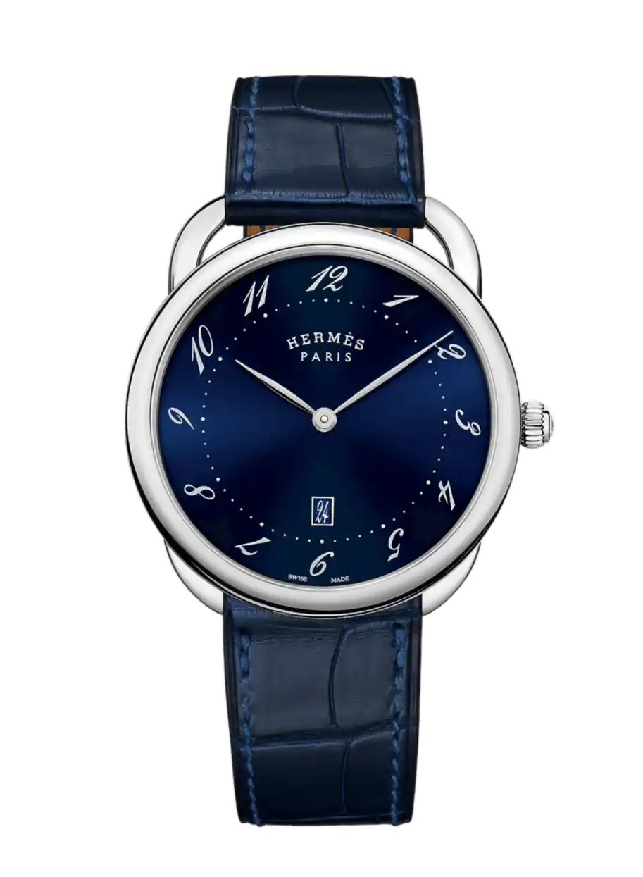 Hermès Arceau Watch Blue-lacquered Dial - 40mm, Steel