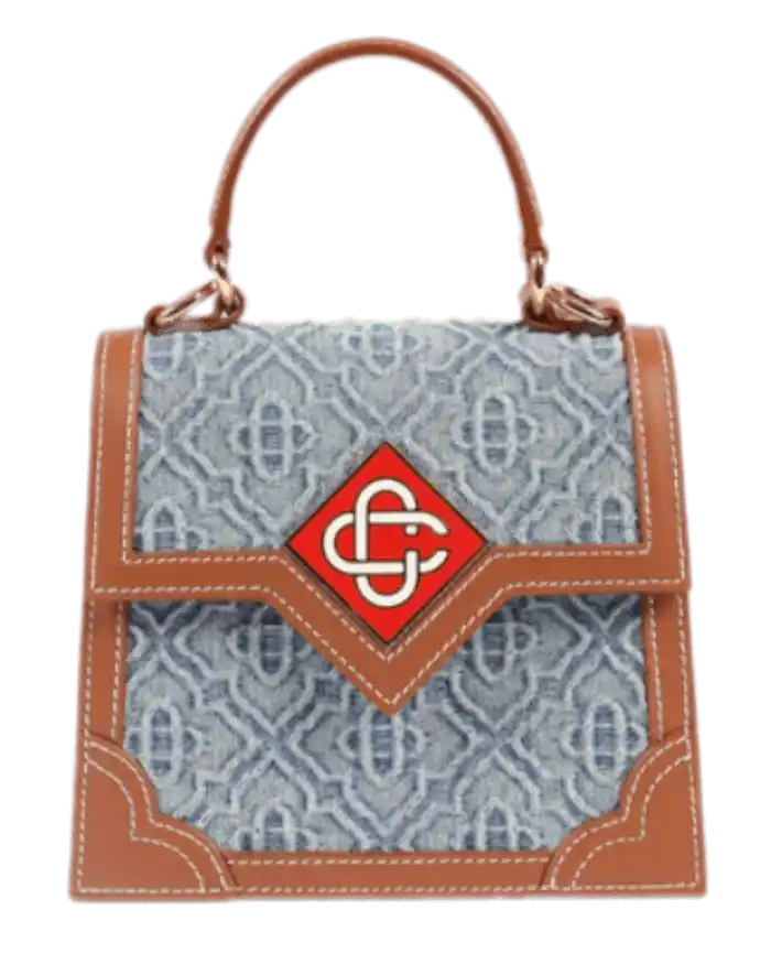 Casablanca Monogram Denim Mini Jeanne Bag - Blue