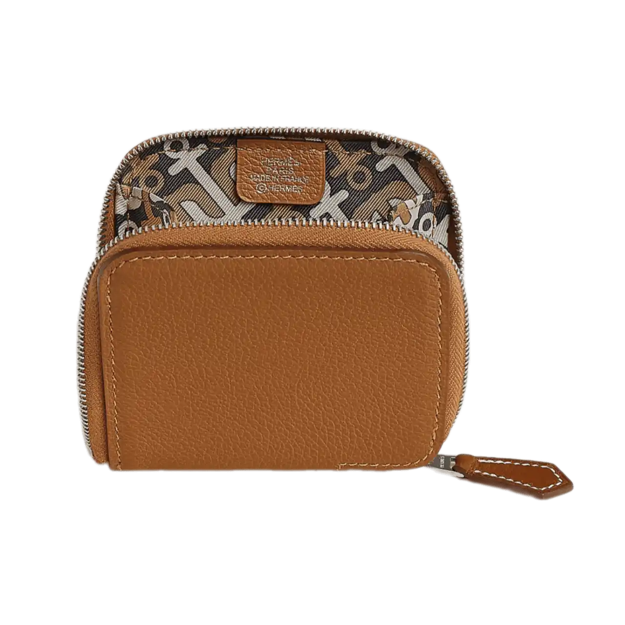 Hermès Silk'In Change Purse - Gold/Chaï/Craie