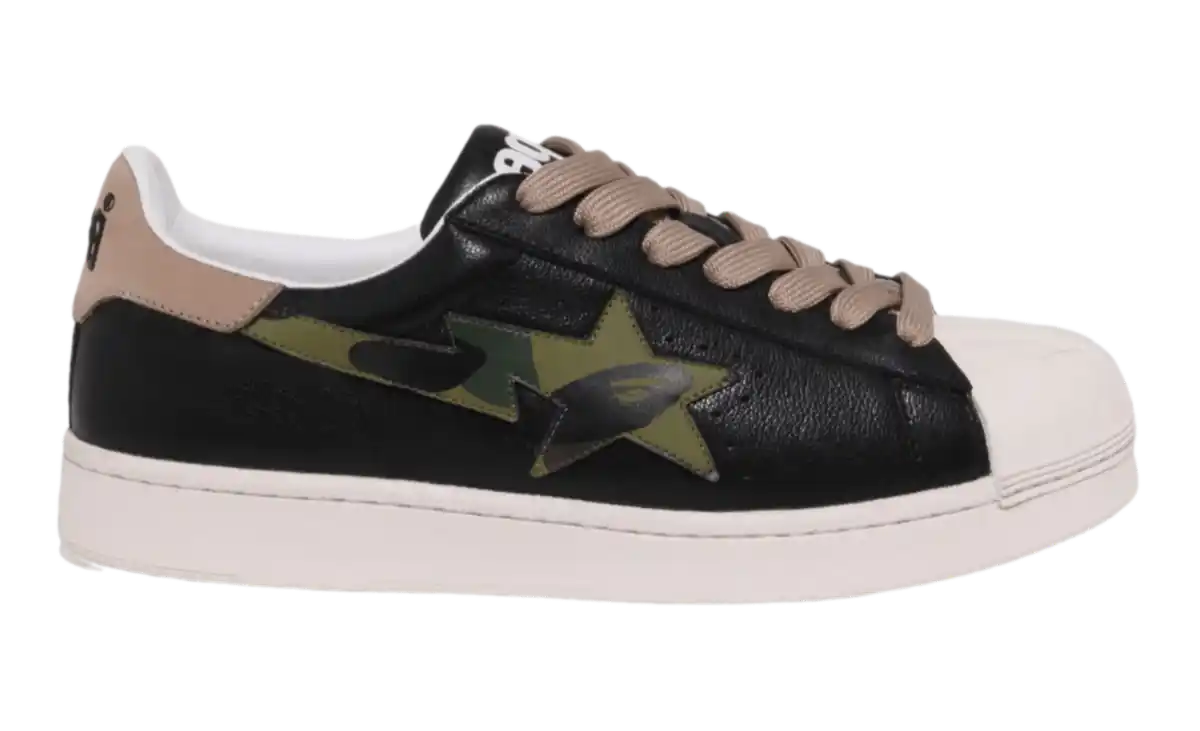 BAPE Skull Sta - Black x Beige