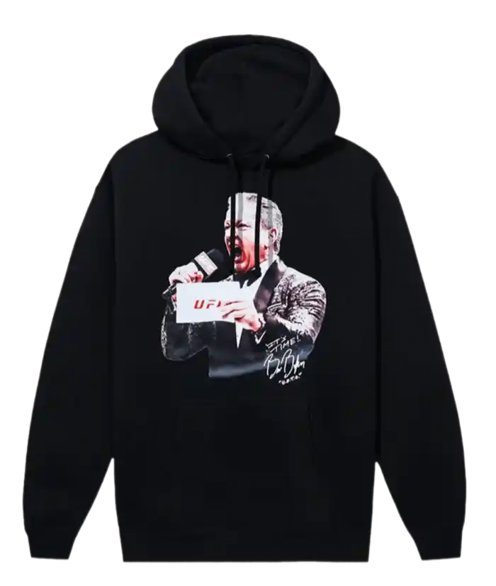 Anti Social Social Club x UFC Bruce Buffer Hoodie - Black