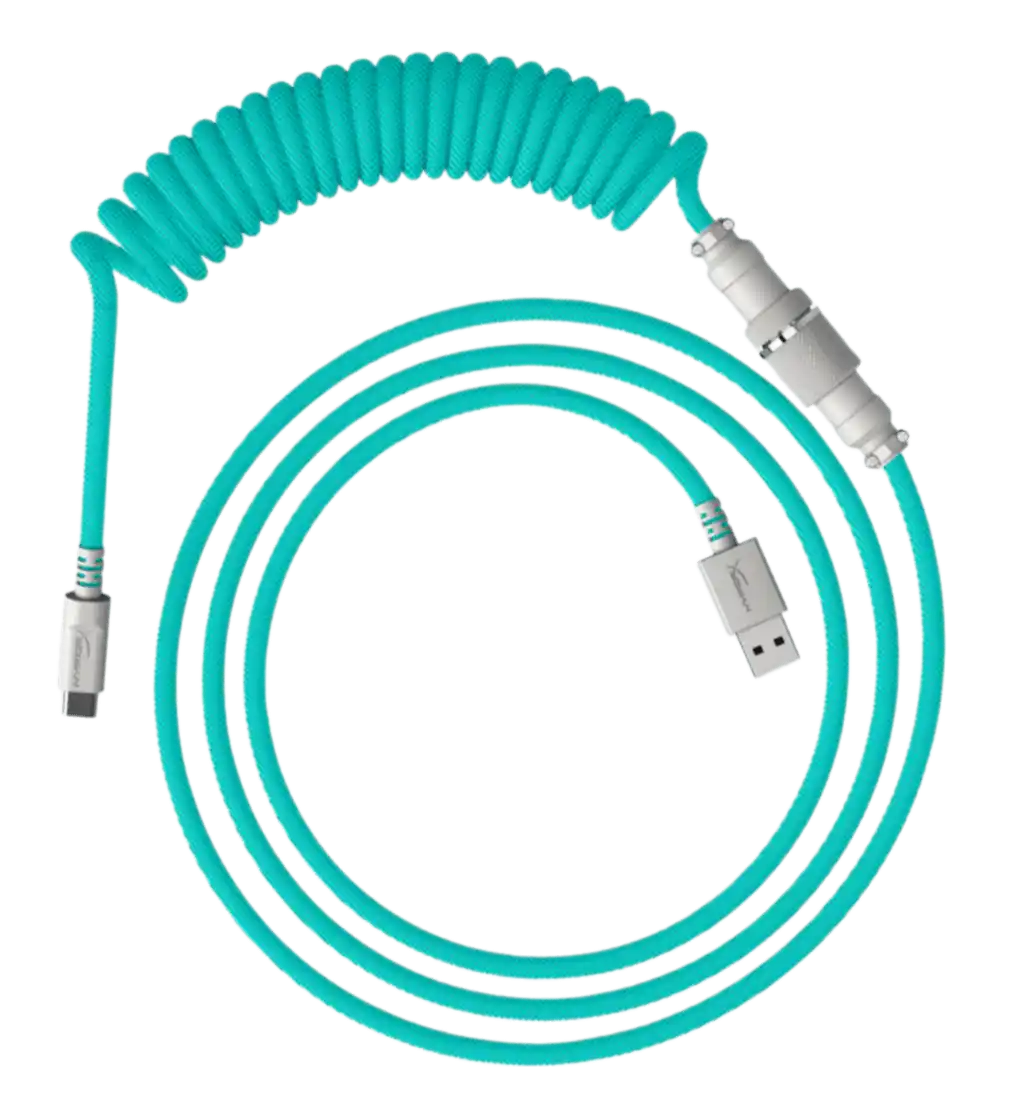 HyperX USB-C Coiled Cable Light Green-White