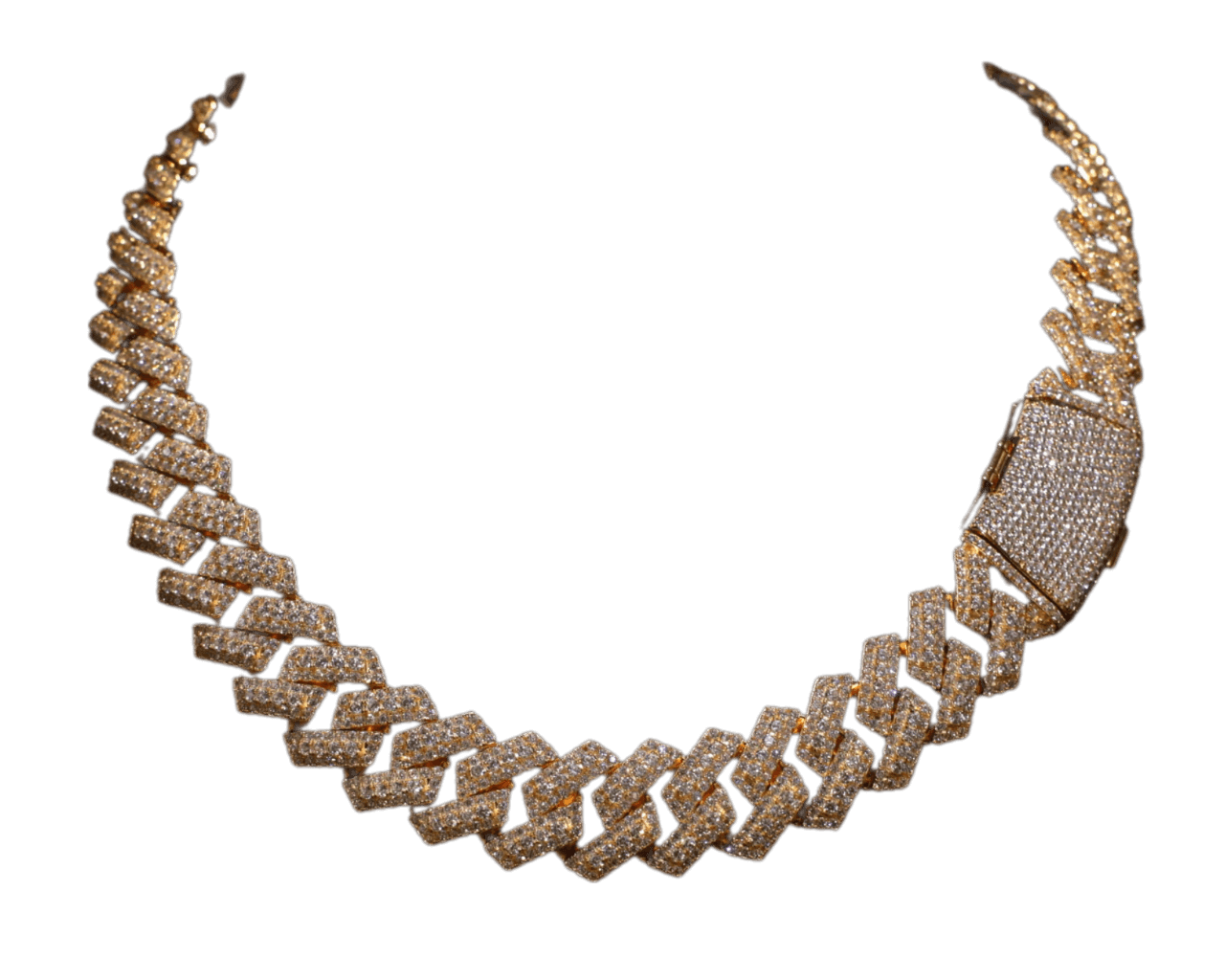 19mm Prong Cuban Link Chain 18" - Gold