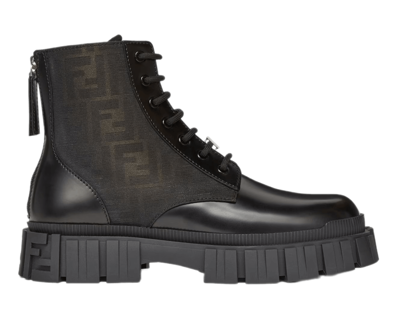 Fendi Force Biker Boots - Black and Brown