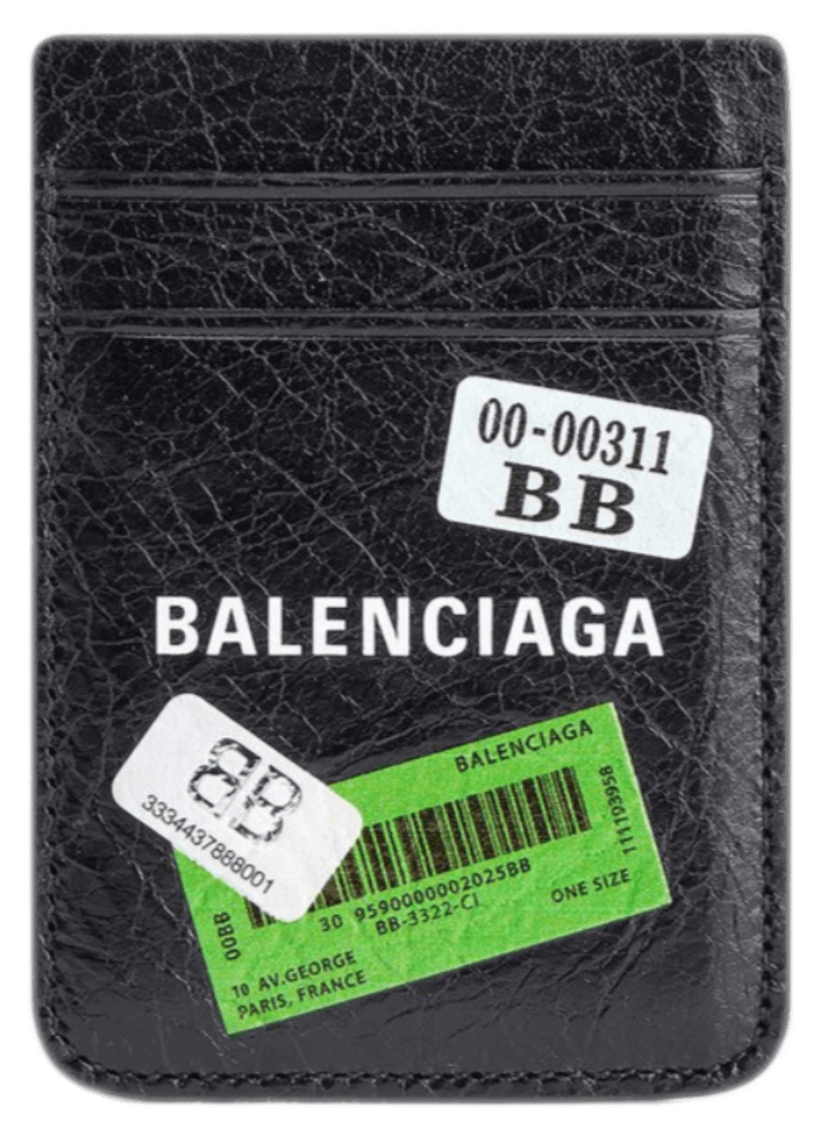 Balenciaga Cash Magnet Card Holder - Black/Multicolor