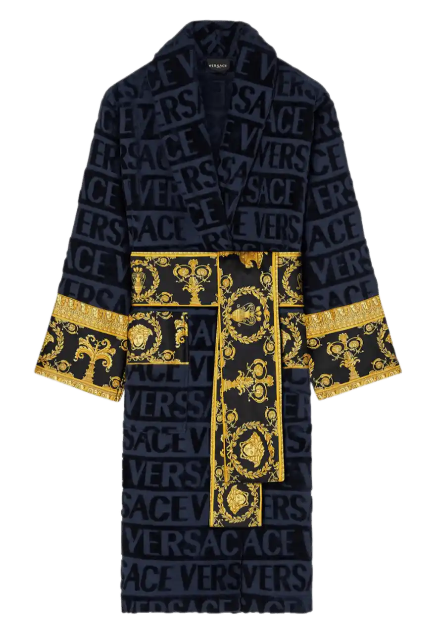 Versace Baroque Bathrobe - Blue