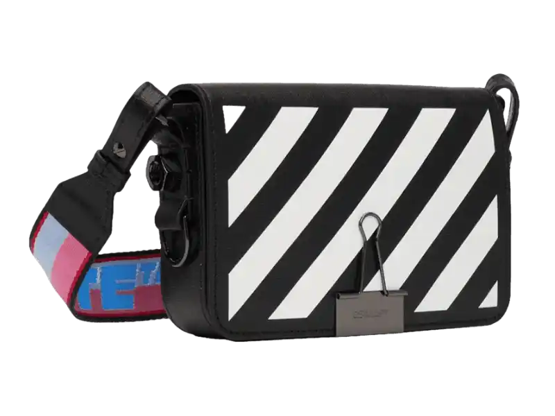 Off-White Binder Mini Flap Bag - Black/White