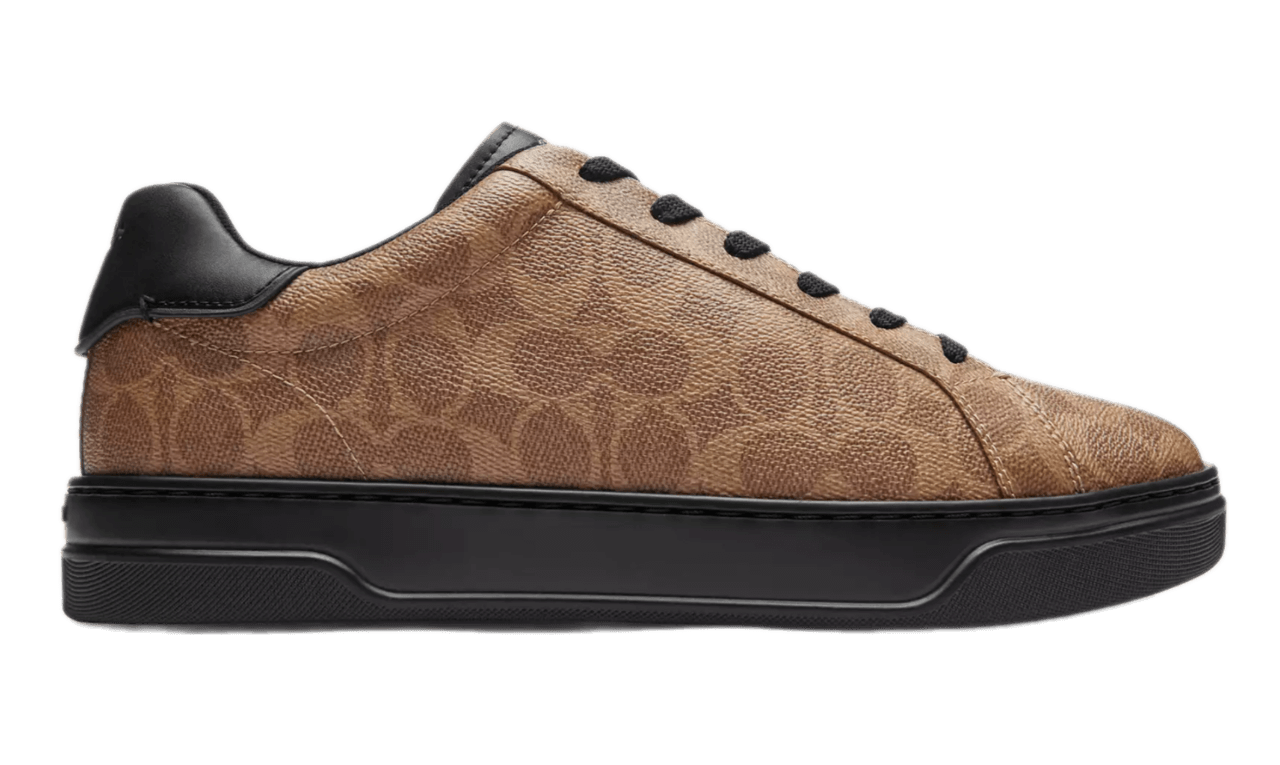 Coach High Line Sneaker In Signature Canvas - Khaki/Black