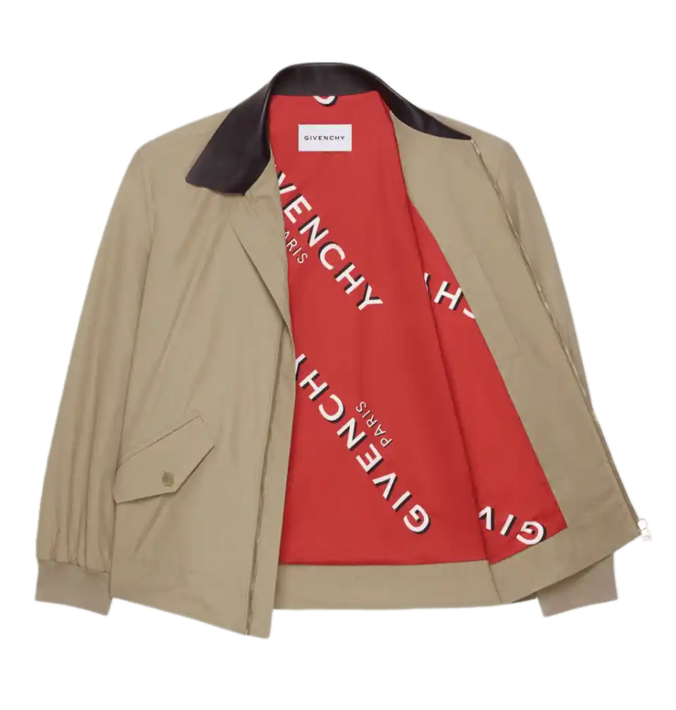 Givenchy Harrington in Cotton with Leather Details - Beige