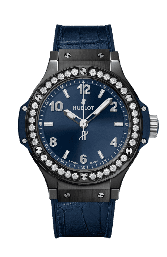 Hublot Big Bang Ceramic Blue Diamonds - 38mm, Ceramic, Diamonds