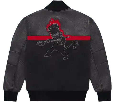 OVO x The Simpsons Varsity Jacket - Charcoal Grey