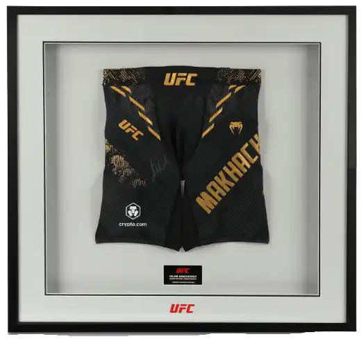 Islam Makhachev Signed Black & Gold Venum Adrenaline Shorts