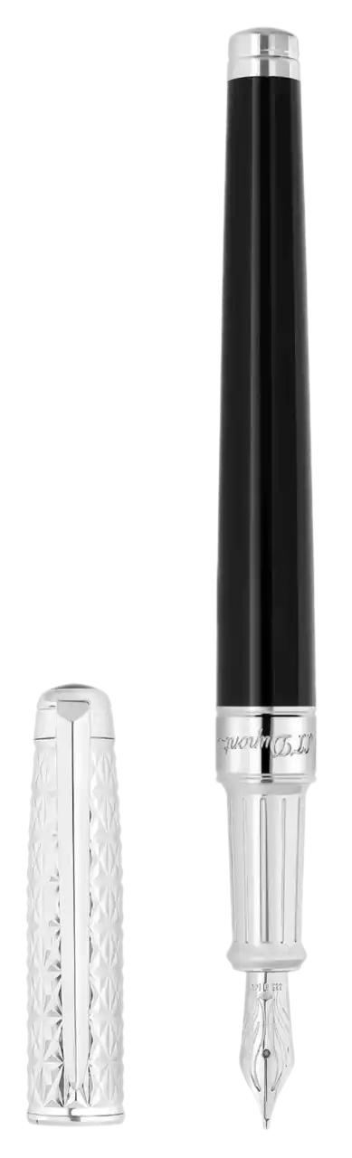 Dupont Eternity Fountain Pen Medium Fire X - Black