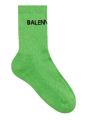 Balenciaga Men's Socks - Acid Green/Black