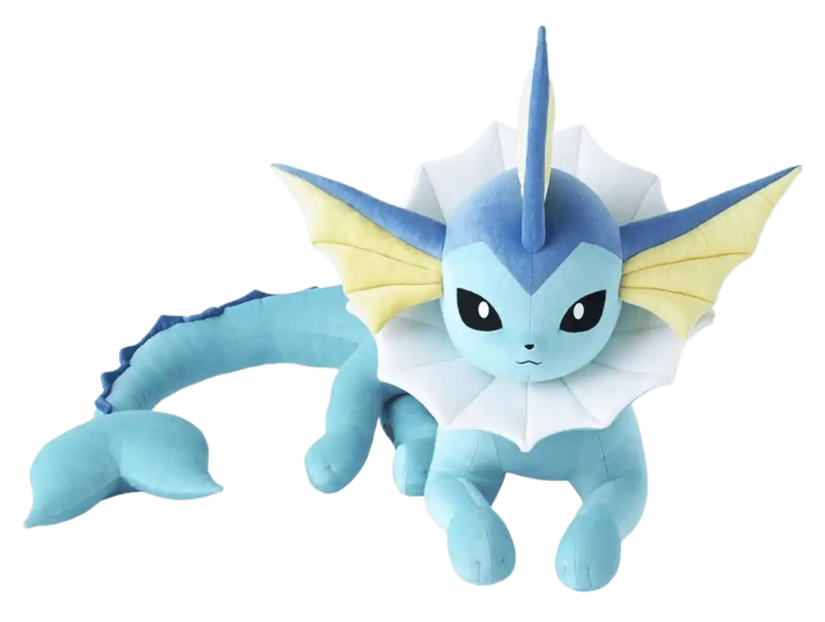 Vaporeon Pokédex-Size Poké Plush 26-Inch