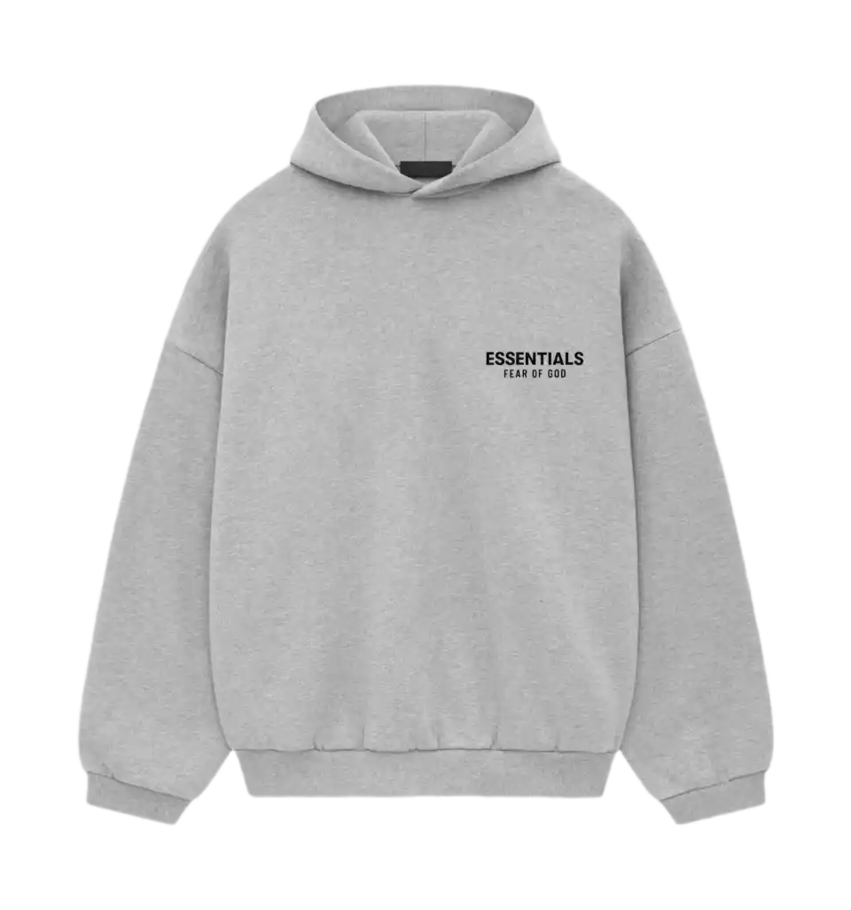 ESSENTIALS Fleece Hoodie - Light Heather Gray