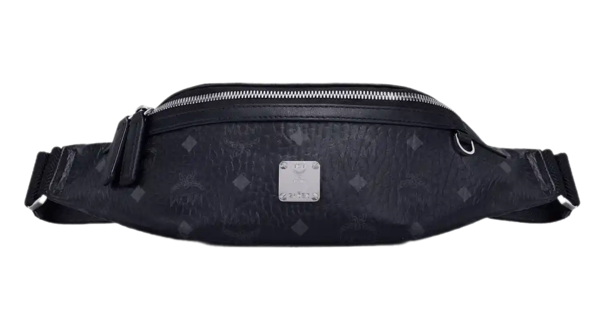MCM Fursten Belt Bag in Visetos - Black