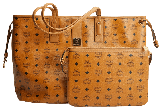 MCM Reversible Liz Shopper - Visetos Large Cognac