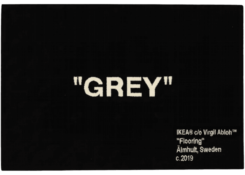 Virgil Abloh x IKEA "GREY" Rug 195x133 CM - Black