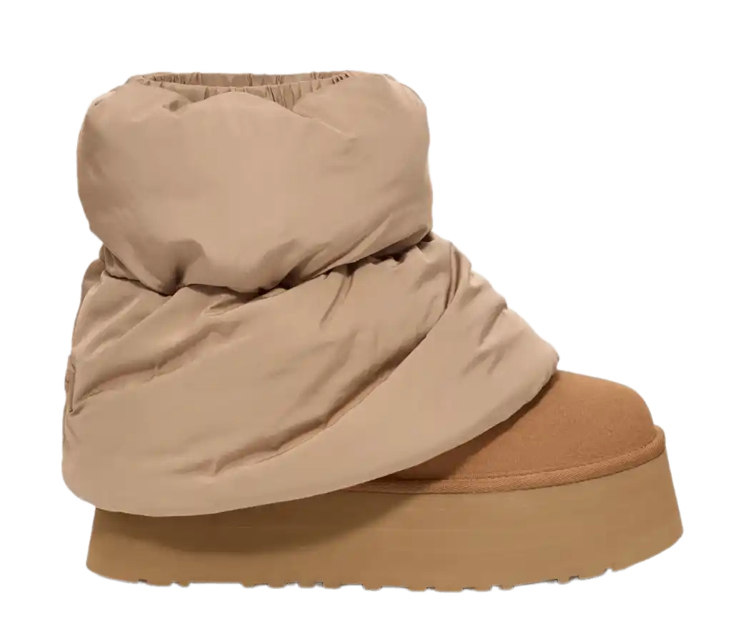 UGG Women's Classic Mini Dipper Puffer - White/Ceramic