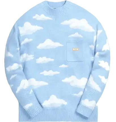 Kith x The Simpsons Cloud Intarsia Sweater - Blue