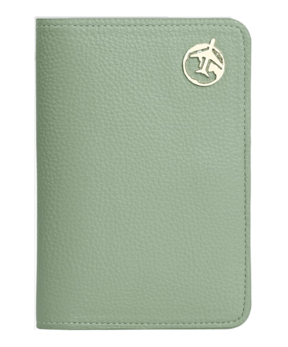 Leather Passport Wallet - Green