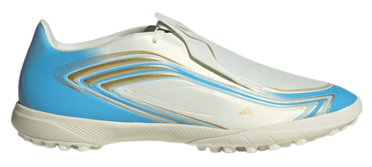 adidas F50 Messi League Turf Shoes - Ivory/Blue