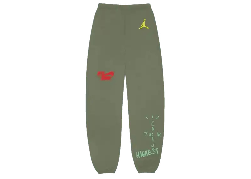 Travis Scott Jordan Cactus Jack Highest Sweatpant - Olive