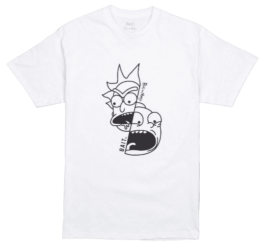 BAIT x Rick and Morty Split Tee - White