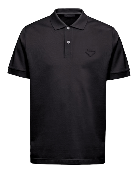 Prada Piqué Polo Shirt - Black