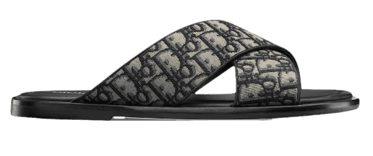 Dior Alias Sandal - Beige and Black Dior Oblique Jacquard