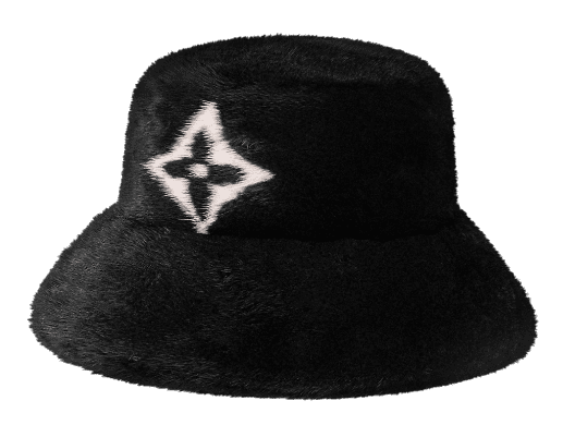 LV Cosy Mink Fur Bucket Hat - Black