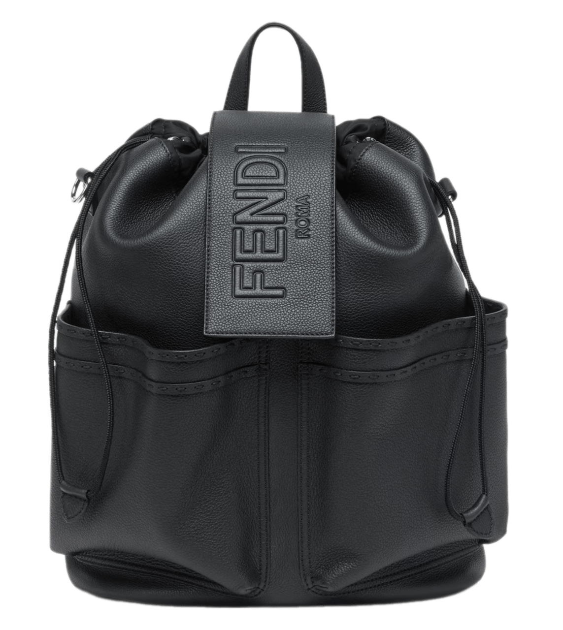 Fendi Timeless Strike Medium Backpack - Black