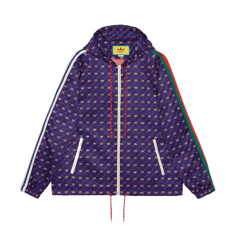 Gucci x adidas Trefoil Print Jacket - Blue/Green
