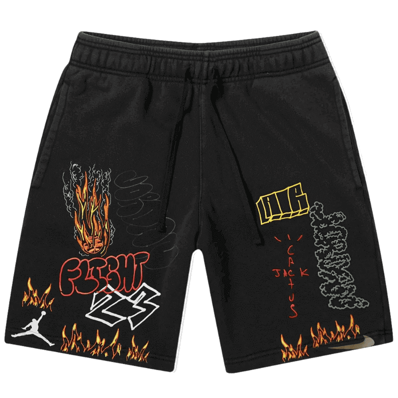 Travis Scott MJ Fleece Short - Black