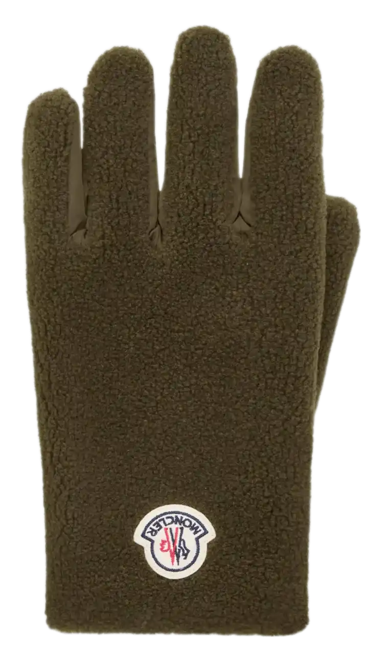 Moncler Teddy Padded Gloves - Dark Green