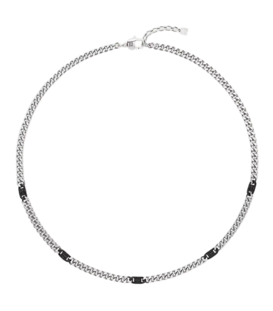 Givenchy 4G Necklace in Metal - Black/Silver