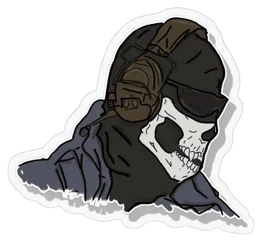 Call Of Duty Simon Ghost Riley Sticker