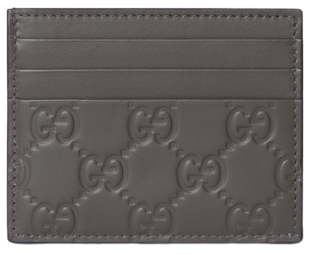 Gucci GG Emblem Card Case - Grey
