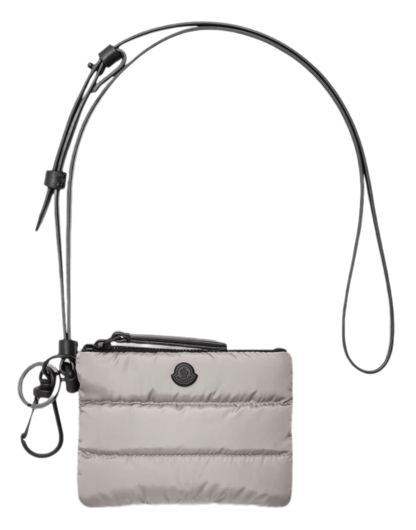 Moncler Caradoc Card Metal Logo Holder - Grey