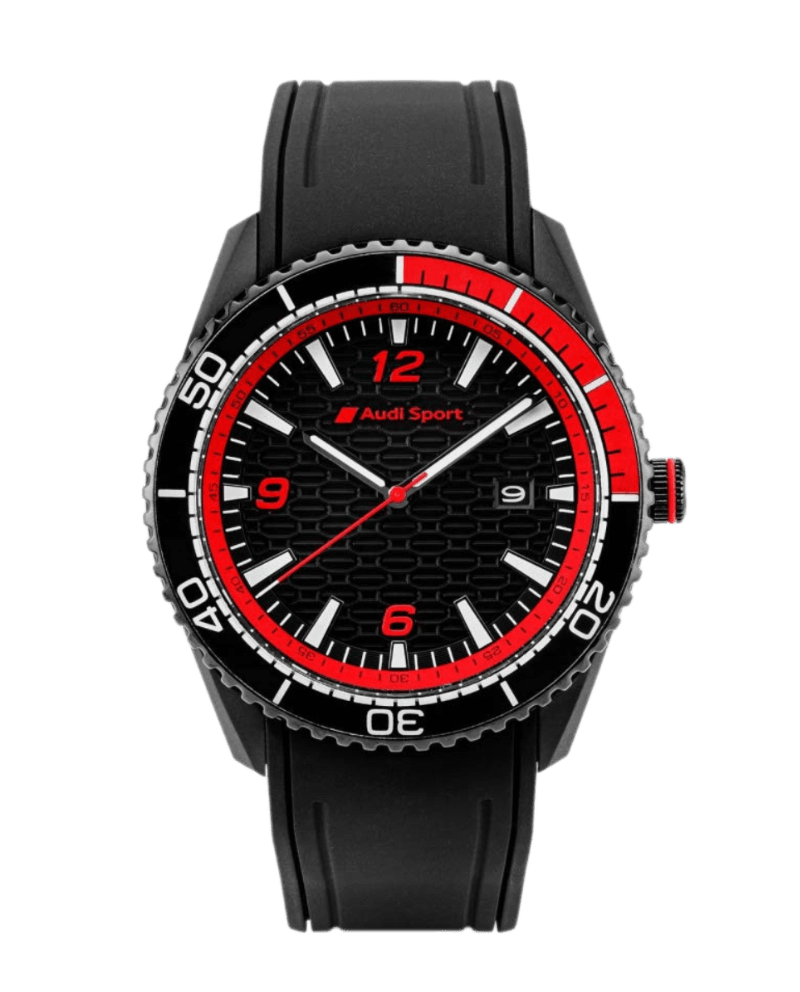 Audi Men's Sports Watch - Black/Red