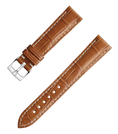 Omega Two-Piece Strap - Golden Brown Alligator Leather