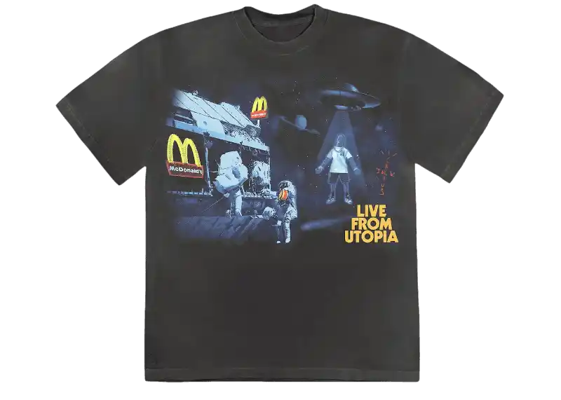 Travis Scott x McDonald's Live From Utopia T-shirt - Black