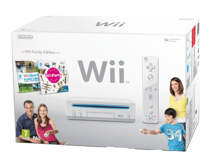 Nintendo Wii Console (White) with Wii Sports and Wii Party