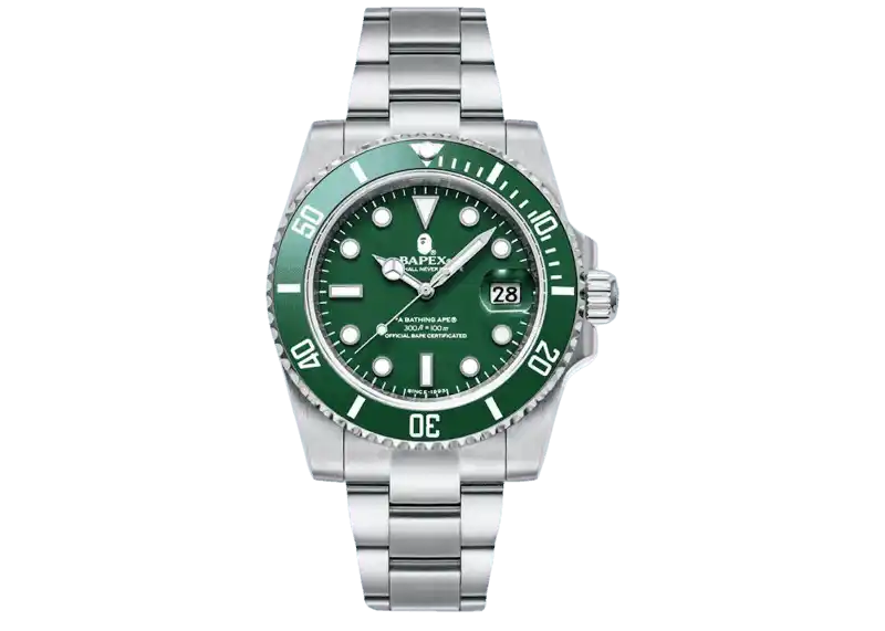 BAPE A Bathing Ape Type 1 Bapex Green Dial - 40mm, Steel (2022)