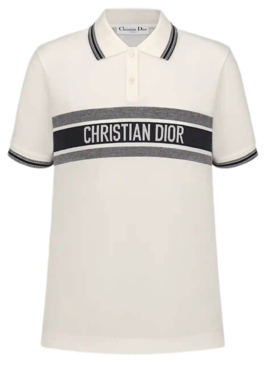 Dior Polo Shirt - White/Navy