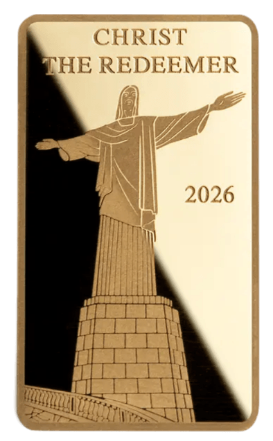 1/200 oz Gold Bar - Landmarks of the World - Christ the Redeemer
