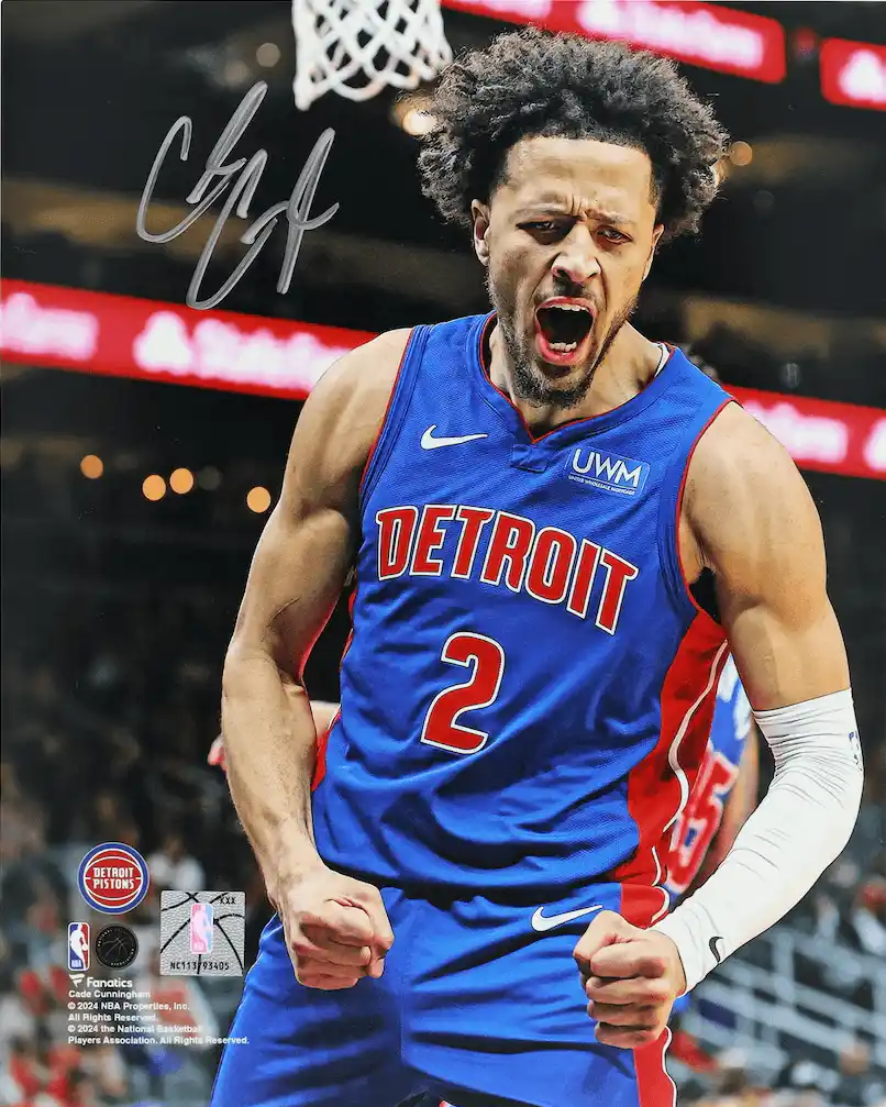 Cade Cunningham Detroit Pistons Autographed 8" x 10" Scream Photograph